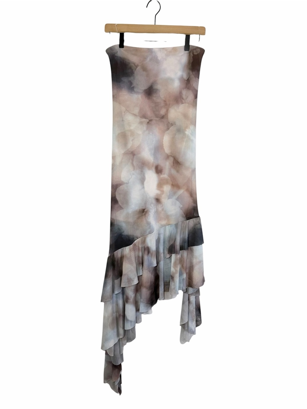 12th Tribe Watercolor Strapless Mermaid Hem Maxi Dress XL Euro Summer
